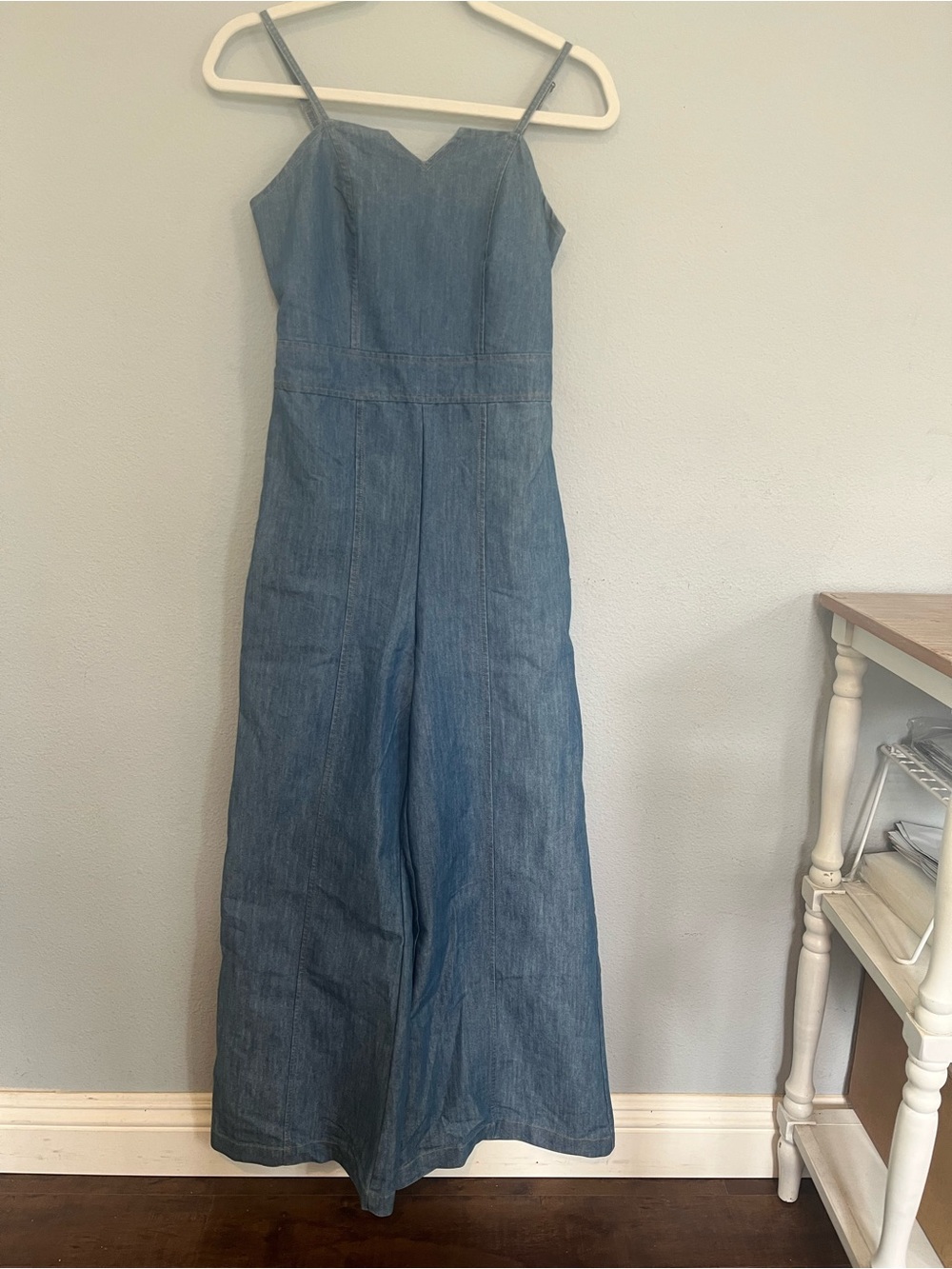 Jessica Simpson Light Blue Smocked Denim Tube Top